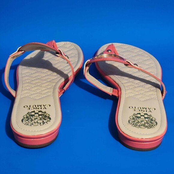 Vince Camuto Orange Women’s Braida Quilted Flat Thong Sandals - Picture 4 of 6